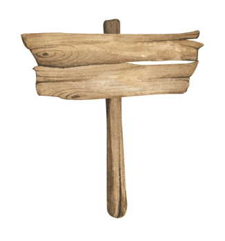 Watercolor Wooden signboards, empty Blank, wood banners, planks, board. Signs for messages for pathfinding. Illustration with space for text. png