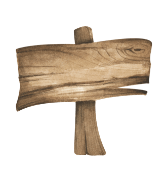 Watercolor Wooden signboards, empty Blank, wood banners, planks, board. Signs for messages for pathfinding. Illustration with space for text. png