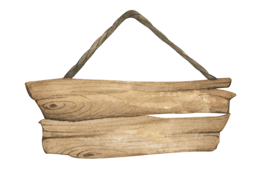 Watercolor Wooden signboards, empty Blank, wood banners, planks, board. Signs for messages for pathfinding. Illustration with space for text. png