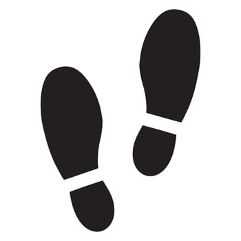 Human foot steps . Vector illustration