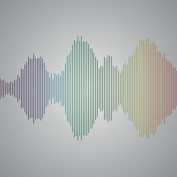 multicolor sound wave from equalizer background vector