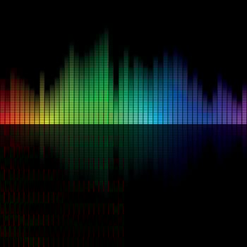 multicolor sound wave from equalizer background vector