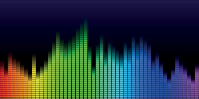 multicolor sound wave from equalizer background vector