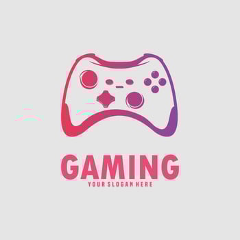 vector game joystick illustration logo design