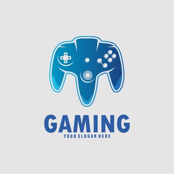 vector game joystick illustration logo design