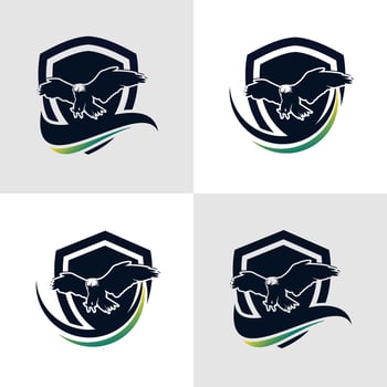 Eagle illustration logo design templates Premium Vector