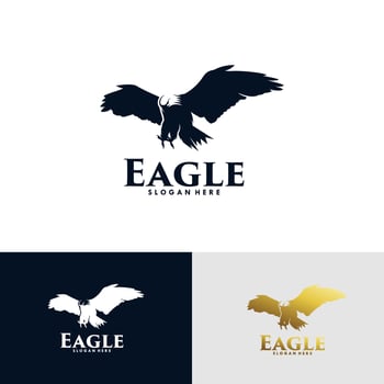 Eagle illustration logo design templates Premium Vector