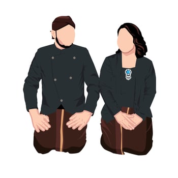 vector of Indonesian east java traditional clothes
