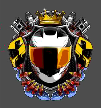 helmet with shield vector template