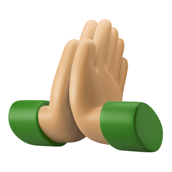 islamic greeting hand gesture 3d icon illustration png