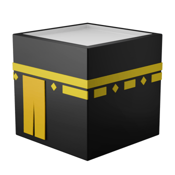 kaaba islamic holy sacred place 3d icon illustration png