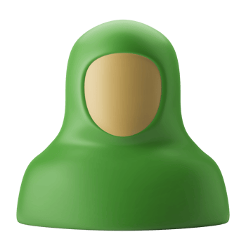 hijab head scarf muslim woman avatar 3d icon illustration png
