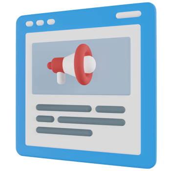 Digital Campaign 3D Illustration png
