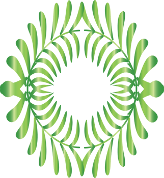 Flower leaf decoration wreath frame logo banner award art graphic design illustration png