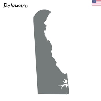High Quality map state of United States vector