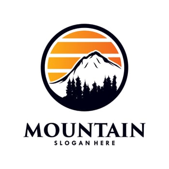 Mountains logo design vector template