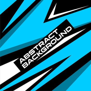 Abstract turquoise geometric shape sports design vector