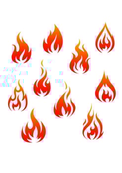 Fire symbols and icons vector