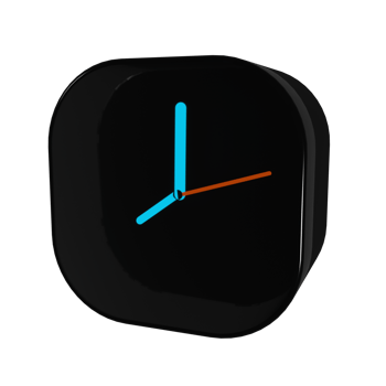 3D Render Clock Perspective View png