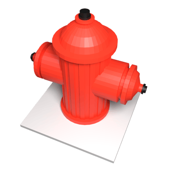 3D Render Hydrant Perspective View png