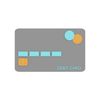 3D Render Debit Card Front View png