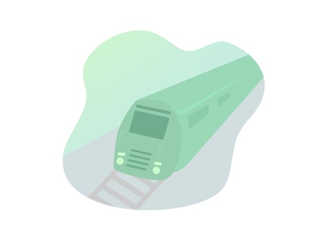 happy train day flat design vector