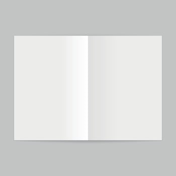 Blank open magazine template. Brochure mockup for your design vector