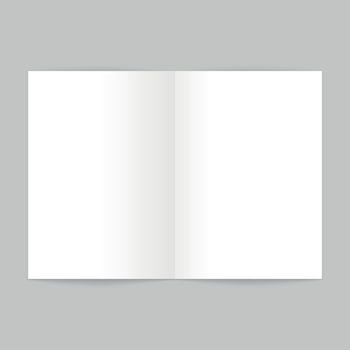 Blank open magazine template. Brochure mockup for your design vector