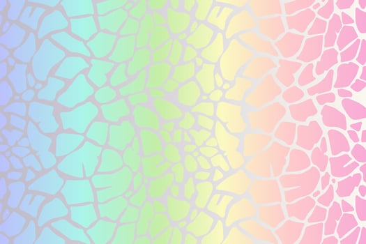 Rainbow leopard background. Holographic foil cheetah texture. Animal pattern gradient print. Vector abstract pastel illustration.