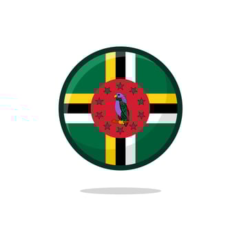 Dominica Flag Icon vector