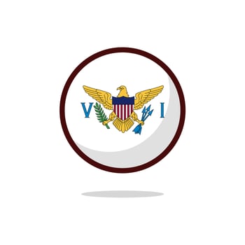 U.S. Virgin Islands Flag Icon vector