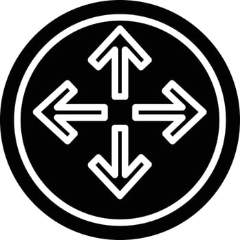 Expand Arrow Glyph Icon vector