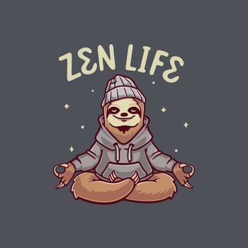 Meditation Sloth Concept Cartoon Character vector