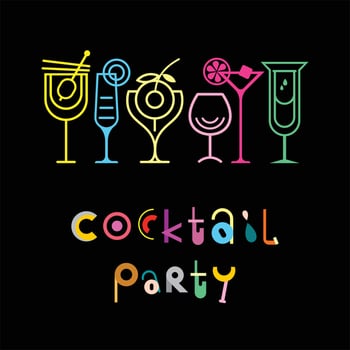 Cocktail Party Poster vector