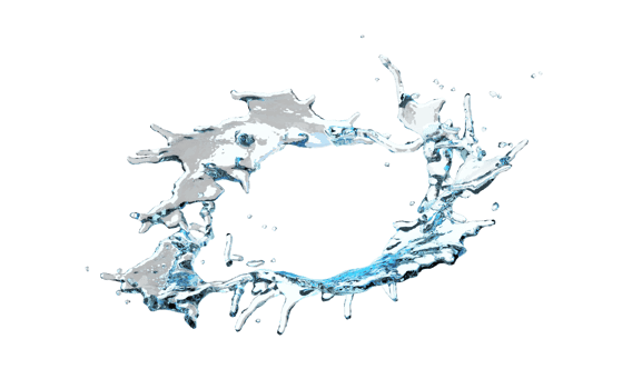3d whirlpool clear blue water scattered around, water splash transparent, isolated  3d render illustration png