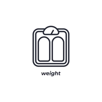 weight line icon. linear style sign for mobile concept and web design. Outline vector icon. Symbol, logo illustration. Vector graphics