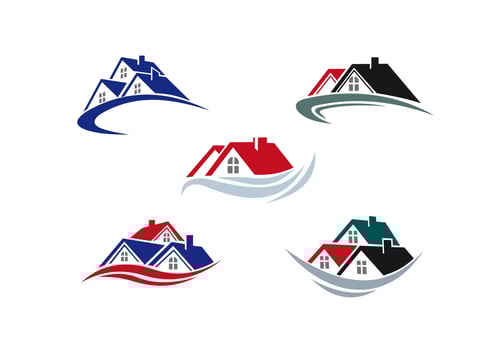 House roofs icons vector