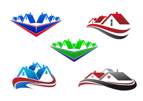Real estate symbols vector