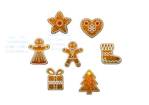 Gingerbread christmas cookies vector