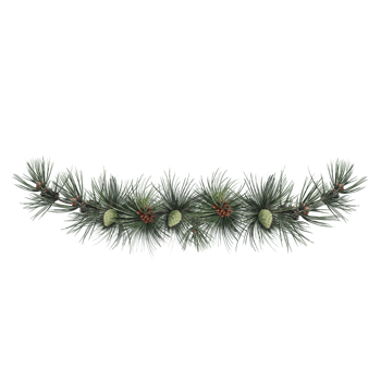christmas garland decorated with cones illustration png