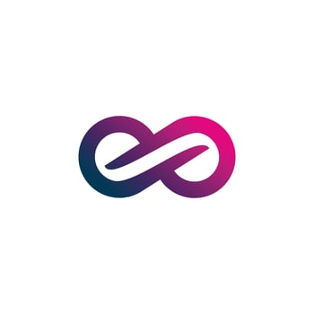 infinity color shape logo design vector