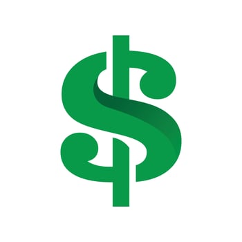 green dollar money logo design vector
