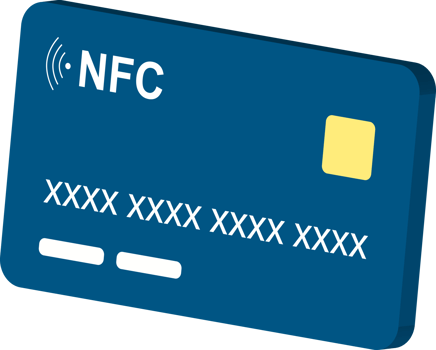 payment card 3d illustration with nfc technology png