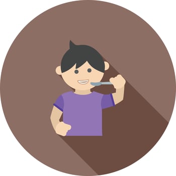 Drinking Syrup Flat Long Shadow Icon vector