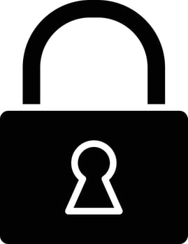 Padlock Glyph Icon vector