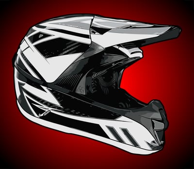 motorbike helmet vector