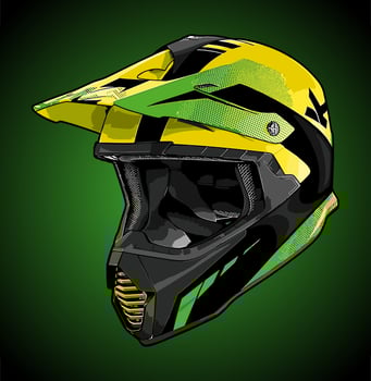 motorbike helmet vector