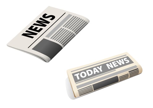 Two newspaper icons vector