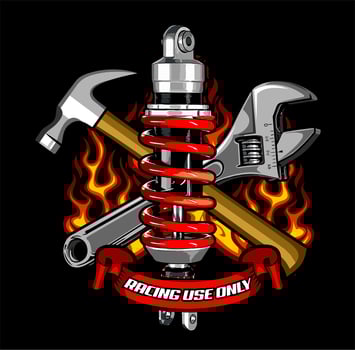 shockbreaker motorcycle vector