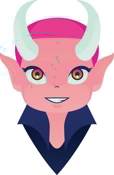 Cartoon vampire, vector character illustration